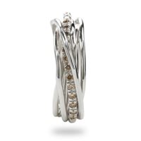 Anello Rubinia Donna Rock Collection Filo Della Vita in Argento Diamante 0.21 Ct AN7ABR-14 - AN7ABR-14